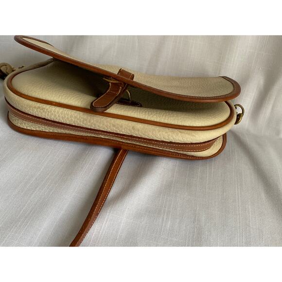 Rare Vintage Dooney and Bourke AWL Bone British Tan saddle tack calvary bag - Picture 11 of 12